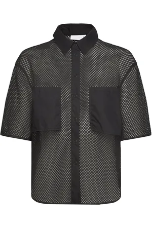 Coster Copenhagen Mesh Shirt Tops Shirts Short-sleeved Black