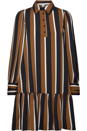 Y.A.S Silana Ls Dress S. Kort Kjole Brown