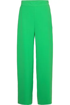 Lindex Trousers Blair Exclusive Bottoms Trousers Wide Leg Green