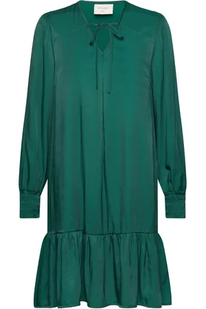 Freequent Fqlou-Dress Knælang Kjole Green