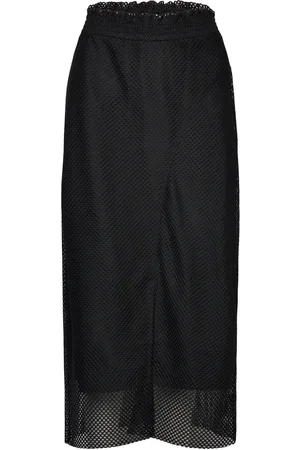Coster Copenhagen Lace Skirt Knælang Nederdel Black