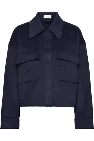 Norr Helia Short Shirt Tops Overshirts Blue