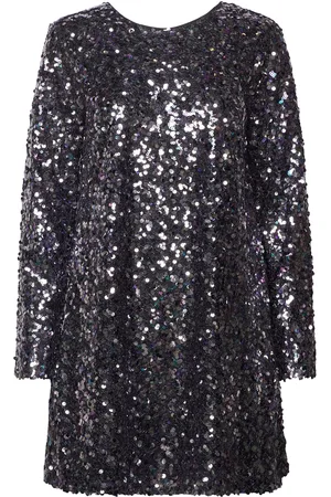 A-View Sequin Dress Kort Kjole Grey