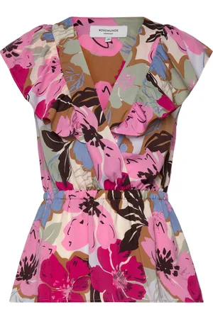 Rosemunde Recycled Polyester Top Tops Blouses Short-sleeved Multi/patterned