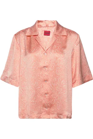 HUGO BOSS Cesy-1 Tops Blouses Short-sleeved Coral