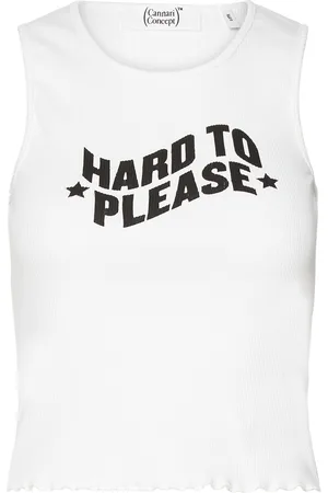 Cannari Concept Rib Top Tops T-shirts & Tops Sleeveless White