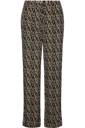 Modstrom Felinemd Print Pants Bottoms Trousers Wide Leg Black