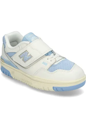 New Balance 550 Kids Bungee Lace With Hook & Loop Top Strap Sport Sneakers Low-top Sneakers Blue