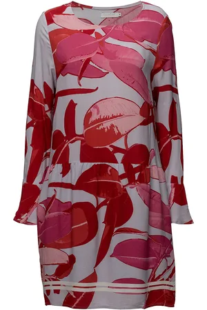 Coster Copenhagen Moss Crepe Dress W. Branch Print & Red