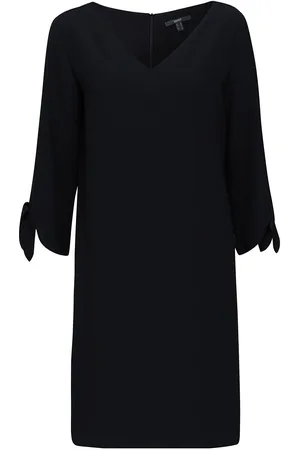 ESPRIT Crêpe Dress With Laser-Cut Details Black
