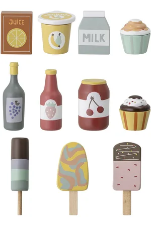 Bloomingville Yuliya Legetøjsmad, Multi Farvet, Lotus Sæt Of 11 Patterned