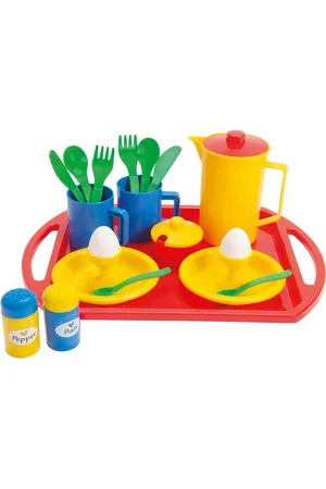 Dantoy Breakfast Set On Tray In Net 23 Pcs Patterned