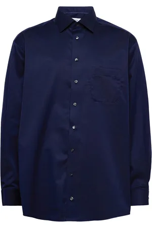 Eton Classic Fit Business Signature Twill Shirt Navy