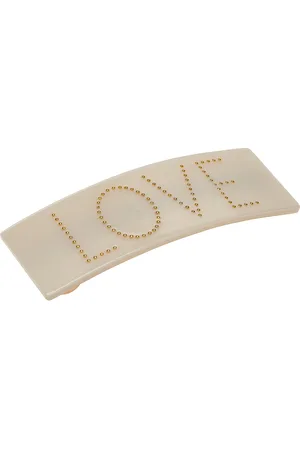 Design Letters Classic Hair Clip Large Beige