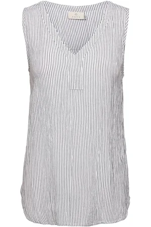 Kaffe Amber Striped Top Blue