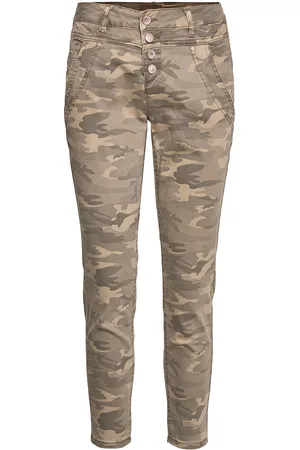 Cream Crpenora Twill 7/8 Pant Green