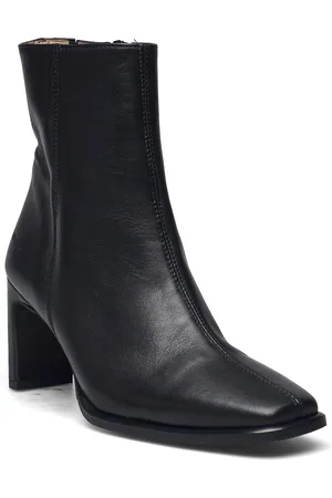 ANGULUS Bootie - Block Heel - With Zippe Black