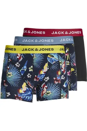JACK & JONES Jacflower Bird Trunks 3 Pack Noos Jack & J S Black