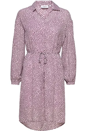 MSCH Nathea Rikkelie Ls Dress Aop Pink