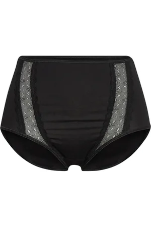 Femilet Basic Lace High Waist Brief Black