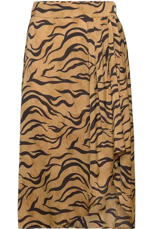 Scotch & Soda Kvinder Mønstrede nederdele - Printed Midi Recycled Polyester Wrap Skirt Patterned
