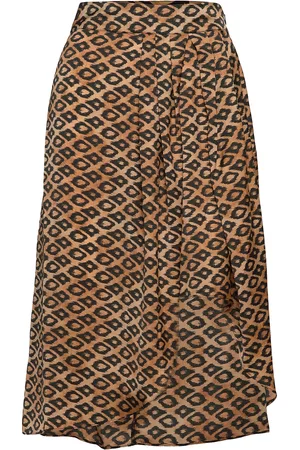 Scotch&Soda Printed Midi Recycled Polyester Wrap Skirt Patterned