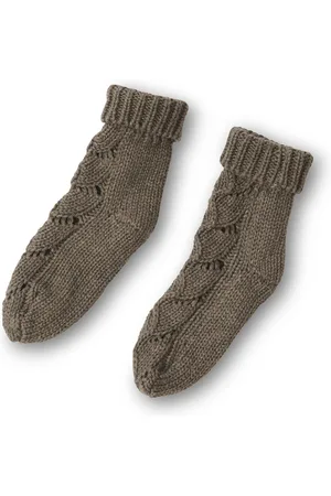 Thats Mine Ardette Knitted Pointelle Socks 15-16 Brown
