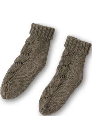 Thats Mine Ardette Knitted Pointelle Socks 19-21 Brown