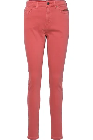 ESPRIT Stretch Trousers With Zip Detail Pink