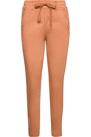 Cream Crdonne Twill Ankl Pant Orange