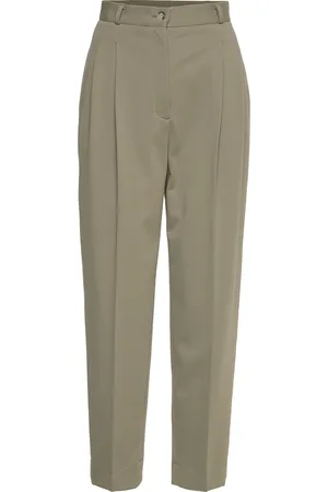 Harris Wharf London Women Pleated Trousers Green