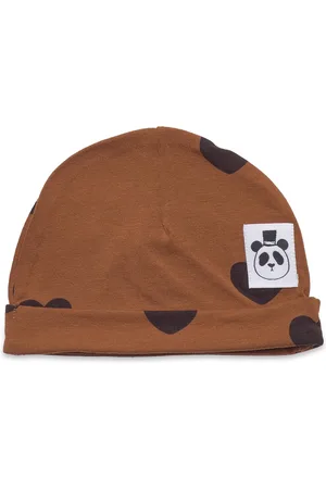 Mini Rodini Basic Hearts Baby Beanie Tencel™ Brown