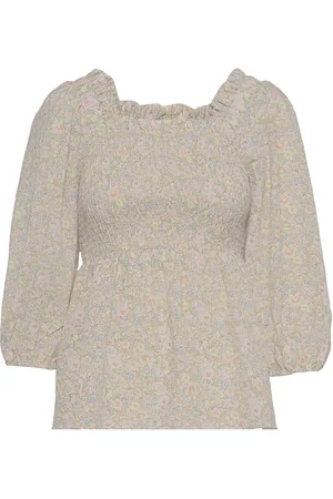 Modstrom Phillymd Print Top Beige