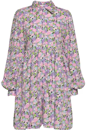 SELECTED Slfjudita Ls Short Shirt Dress B Patterned