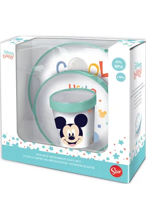 Magic Store Disney Baby 3 Pcs Set Bicolor Non Slip In Gift Box, Mickey Patterned