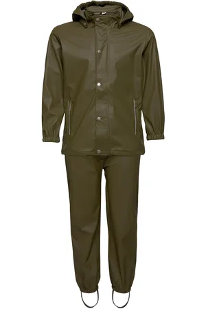 EN FANT Rainwear Set Solid Green