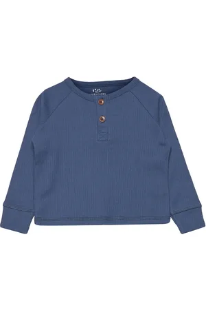 Copenhagen Colors Rib Jersey T-Shirt W. Ls Blue