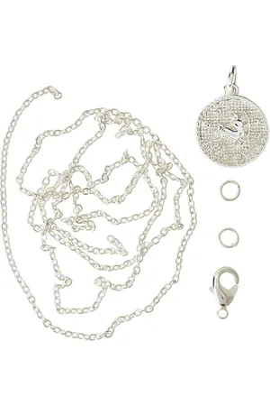 me&my BOX Zodiac Coin Pendant And Chain Set, Sagittarius Silver
