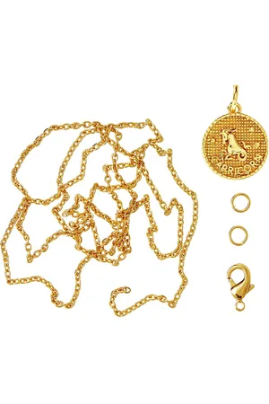 me&my BOX Zodiac Coin Pendant And Chain Set, Capricorn Gold