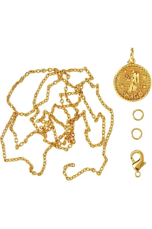 me&my BOX Zodiac Coin Pendant And Chain Set, Virgo Gold