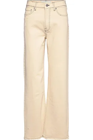 Tomorrow Brown Straight Jeans Natural Color Yellow