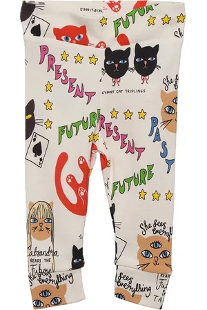 Mini Rodini Clairvoyant Cats Aop Nb Leggings Patterned