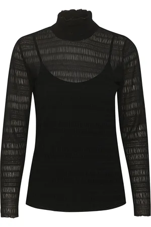 Cream Crbubble Turtleneck Black