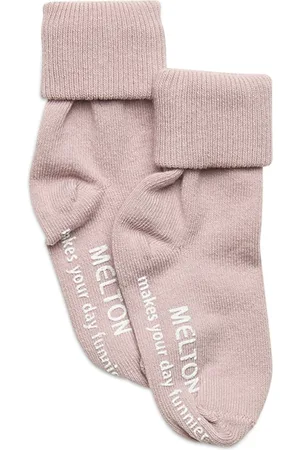 Melton Cotton Socks - Anti-Slip Pink
