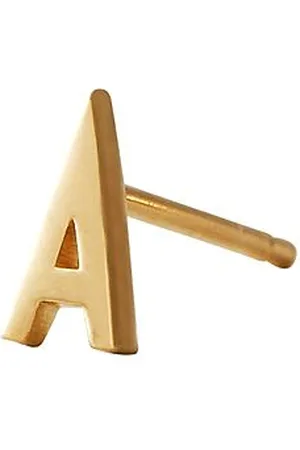 Design Letters Earring Studs Archetypes, Gold, A-Z Gold