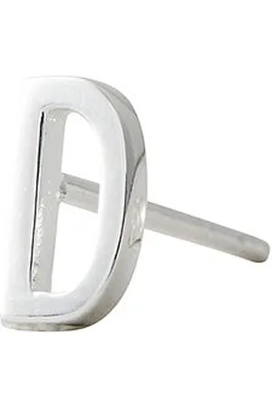 Design Letters Earring Studs Archetypes, Silver, A-Z Silver