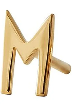 Design Letters Earring Studs Archetypes, Gold, A-Z Gold