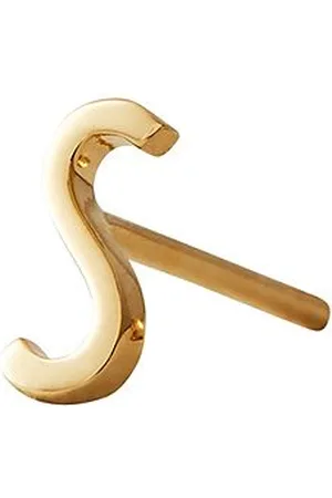 Design Letters Earring Studs Archetypes, Gold, A-Z Gold