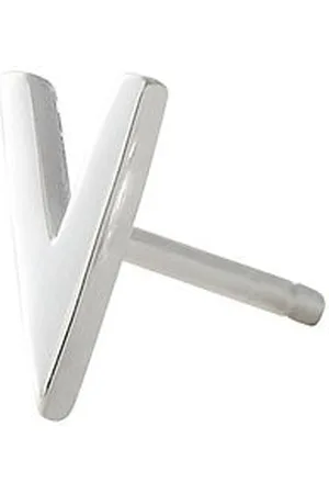 Design Letters Earring Studs Archetypes, Silver, A-Z Silver