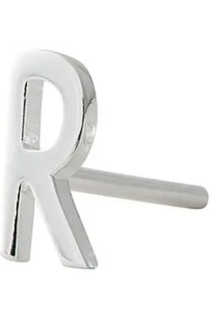 Design Letters Earring Studs Archetypes, Silver, A-Z Silver